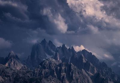 A mountain and a cloud