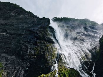 Scenic view of waterfall