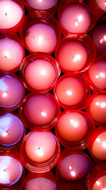 Close-up of lit candles