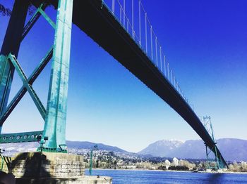 Golden gate bridge against clear sky