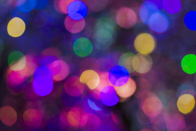 Defocused image of illuminated lights