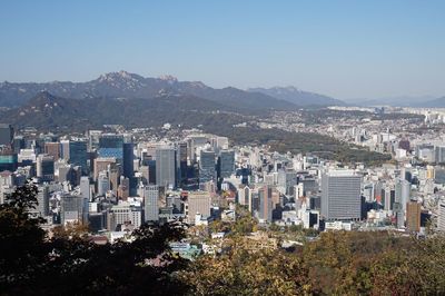 High angle view of cityscape