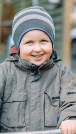 Portrait of boy looking away