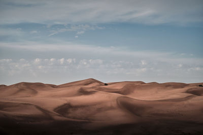 Scenic view of desert against sky