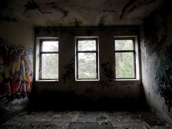 Interior of abandoned building