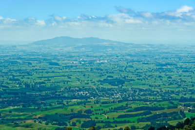 Aerial view of landscape against sky