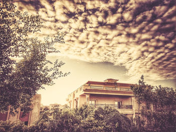 Low angle view of house against sky
