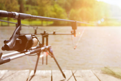 Close-up of chain hanging on playground