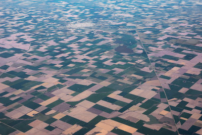 Aerial view of agricultural landscape