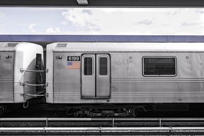 Train at railroad station platform