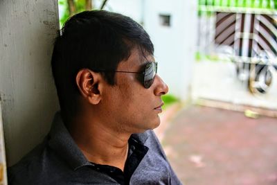 Close-up of senior man
