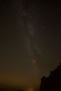 Low angle view of stars against sky at night