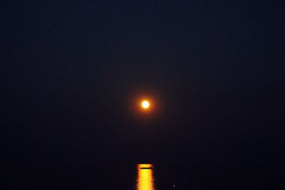 Low angle view of moon at night