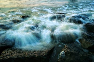 Aerial view of waterfall