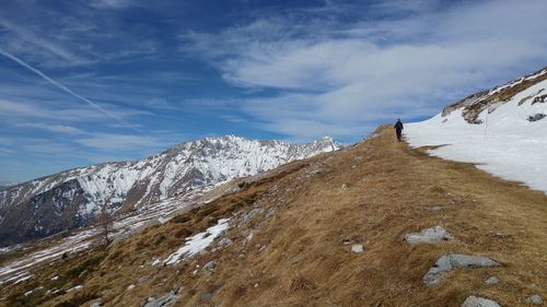 Low angle view of mountains against sky