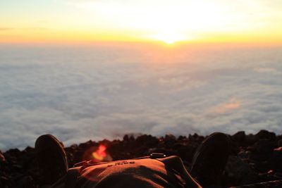 Scenic view of sky during sunset