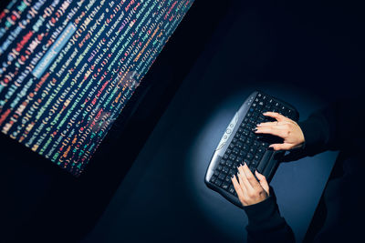 Cyber war. hacker breaking security. anonymous person access sensitive data. cyber attack. coding