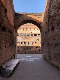 View of old ruin building against sky