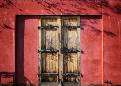 Close-up of closed door