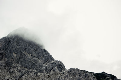 Low angle view of mountain against sky