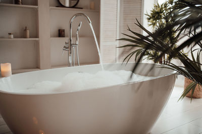 Bathtub in bathroom