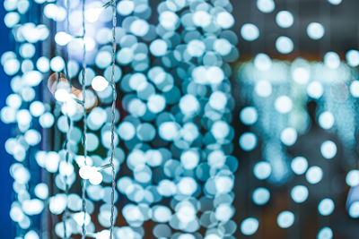 Defocused image of illuminated lights