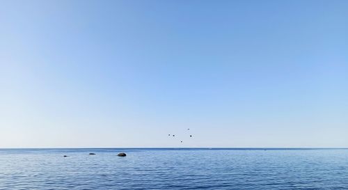 View of sea against clear sky