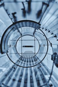 Close up view of spiral staircase