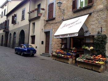 Cars on street in city