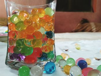 Close-up of multi colored candies