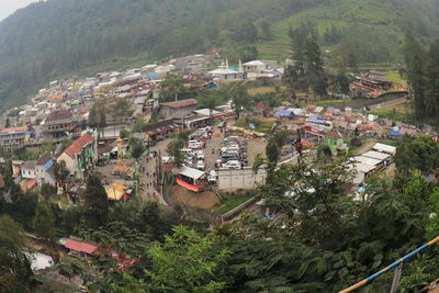 High angle view of townscape