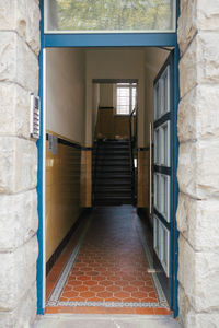 Empty corridor of building