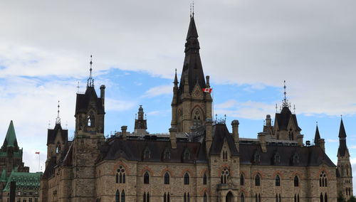 Low angle view of historic building against sky