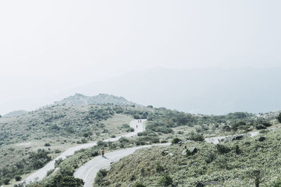 Scenic view of landscape against clear sky