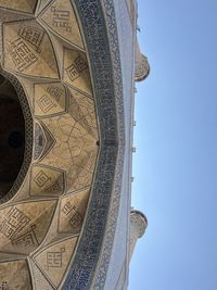 Low angle view of historical building against clear sky