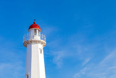 Low angle view of lighthouse against sky