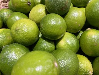 Full frame shot of lemons in market