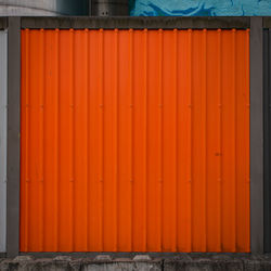 Orange ship container