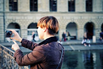 Man photographing