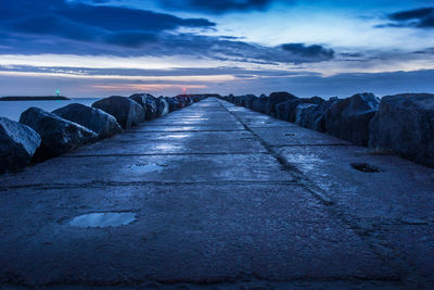 Scenic view of pier against sky