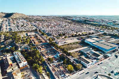 High angle view of cityscape