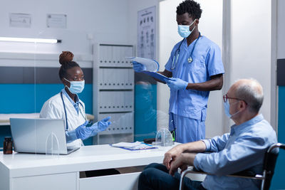 Portrait of doctor working in hospital