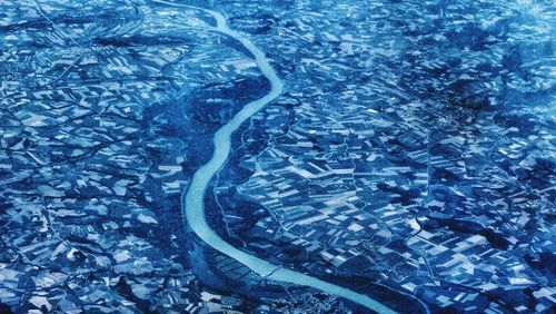 Full frame shot of frozen water