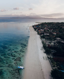 High angle view of sea against sky