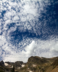 Low angle view of mountain against sky