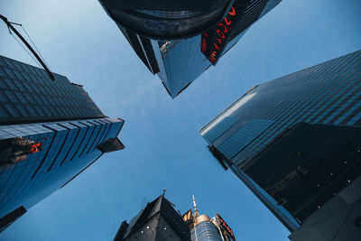 Low angle view of buildings against sky