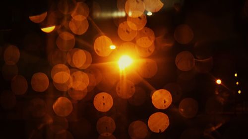 Close-up of illuminated lights