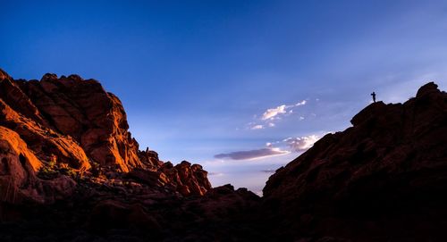 Scenic view of rocky mountains against sky