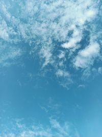 Low angle view of clouds in sky