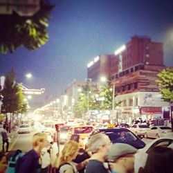 People at night